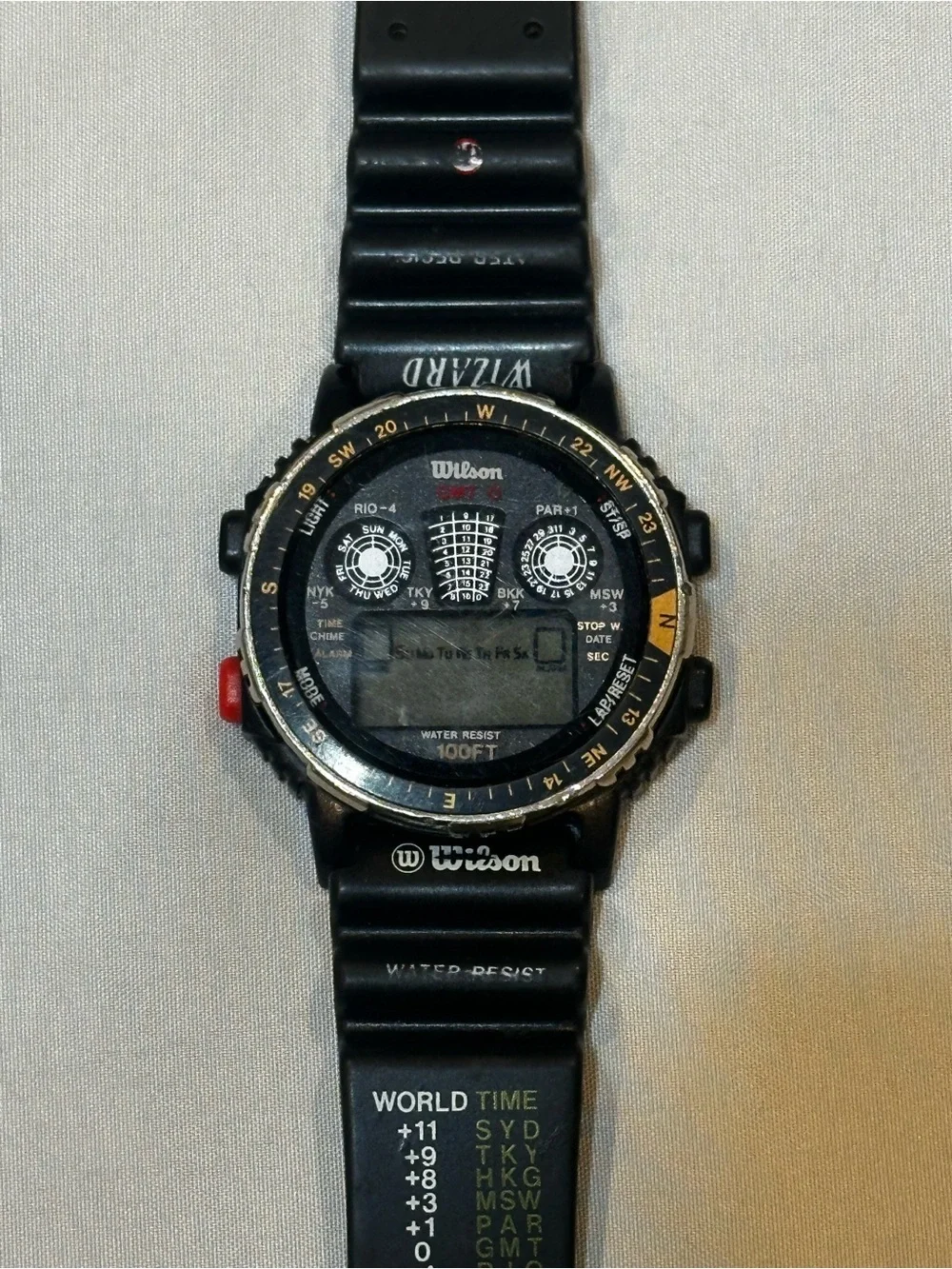 Wilson Black Digital Multifuntion Sports Watch Water Resistant